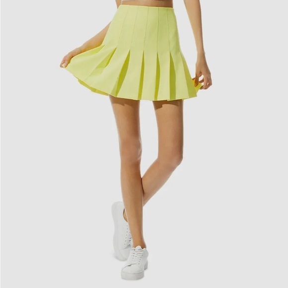 Alice + Olivia Dresses & Skirts - Alice + Olivia Women's Yellow Carter Pleated Mini Skirt